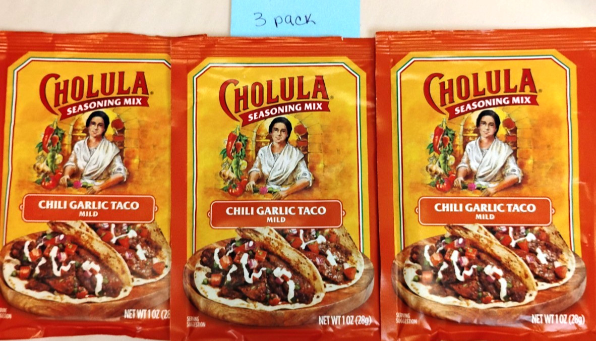 Cholula Chili Garlic Taco Seasoning Mix 1 oz Pick 1 or 3 Pack Mexican Blend New
