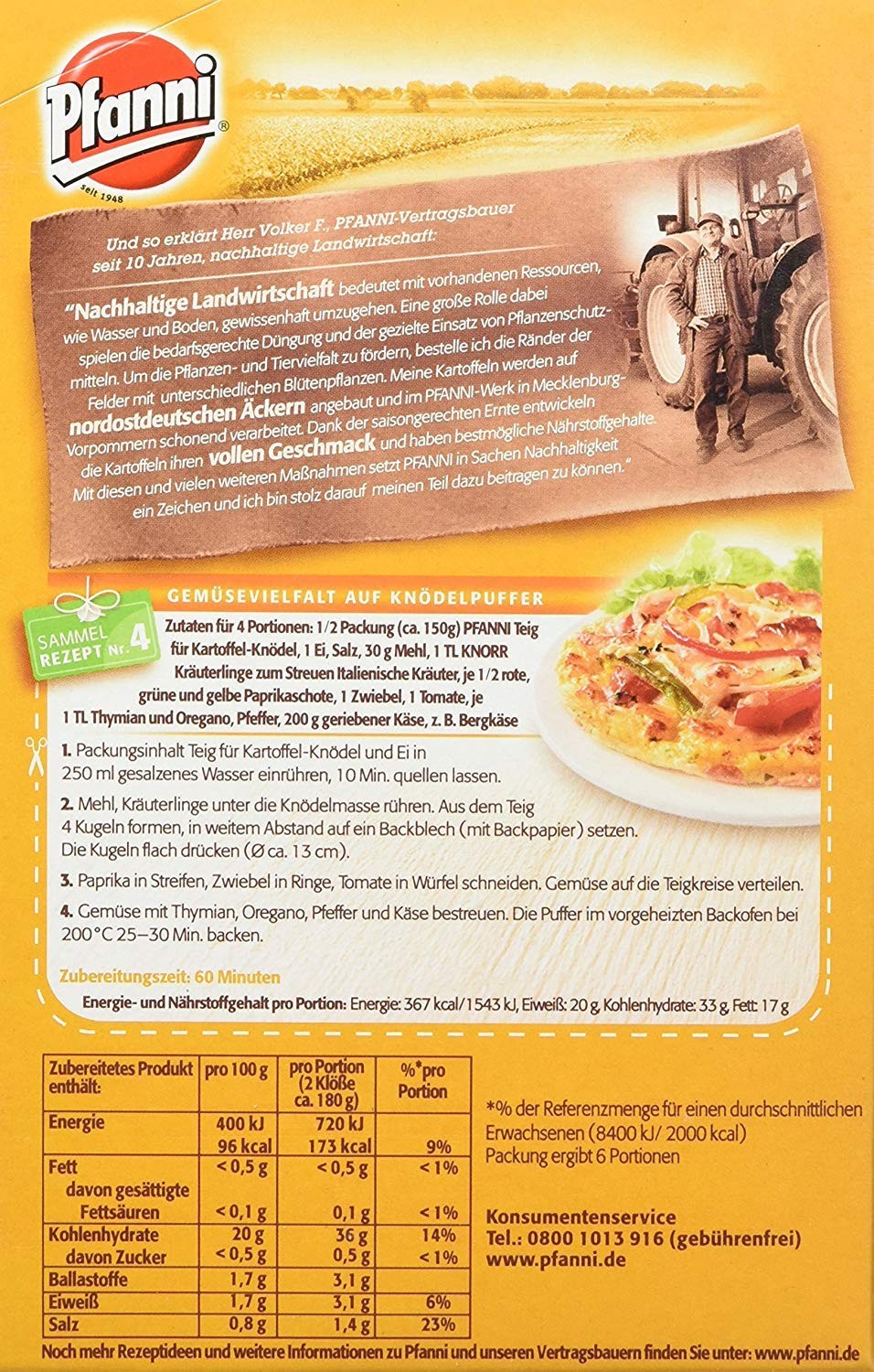 Kartoffel Dumplings Halb and Halb From Germany 1 pack
