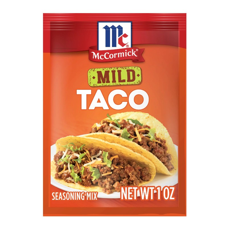 12x McCormick Mild Taco Spice Seasoning Cooking Flavor Pack New 1oz