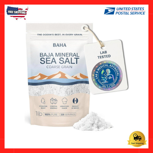 BAHA – Baja Mineral Sea Salt | Original Natural Grain Baha Mineral Gold Salt USA