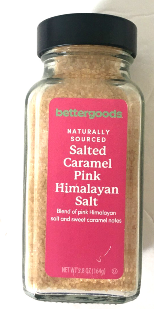 Salted Caramel Pink Himalayan Salt, 5.8 oz Bottle Better goods New