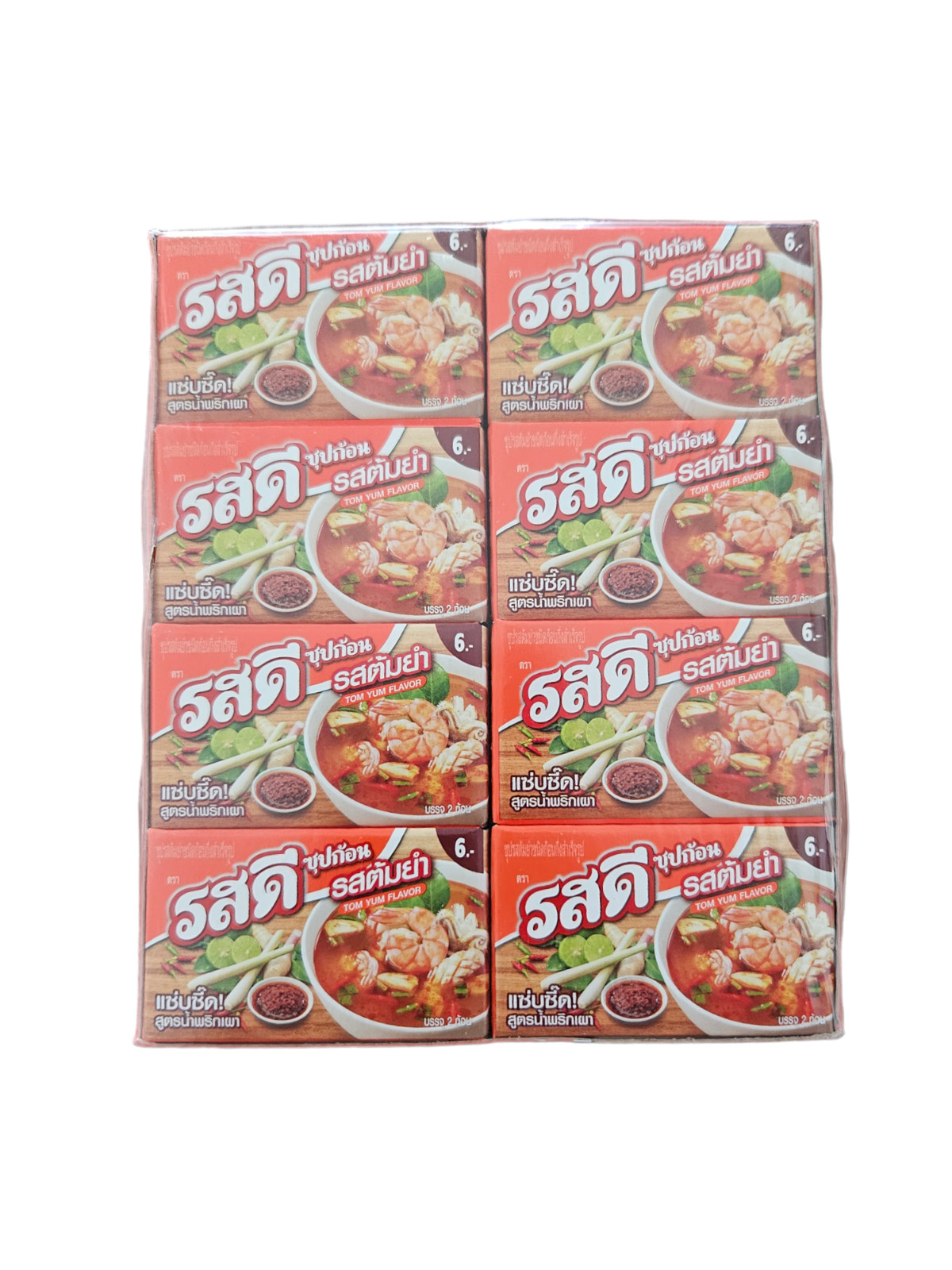 6 pc.Rosdee tom yum Flavor cube from Thailand 24 g.