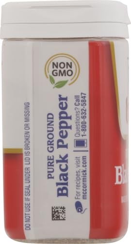 McCormick Pure Ground Black Pepper, 3 oz 3 Ounce (Pack of 1)