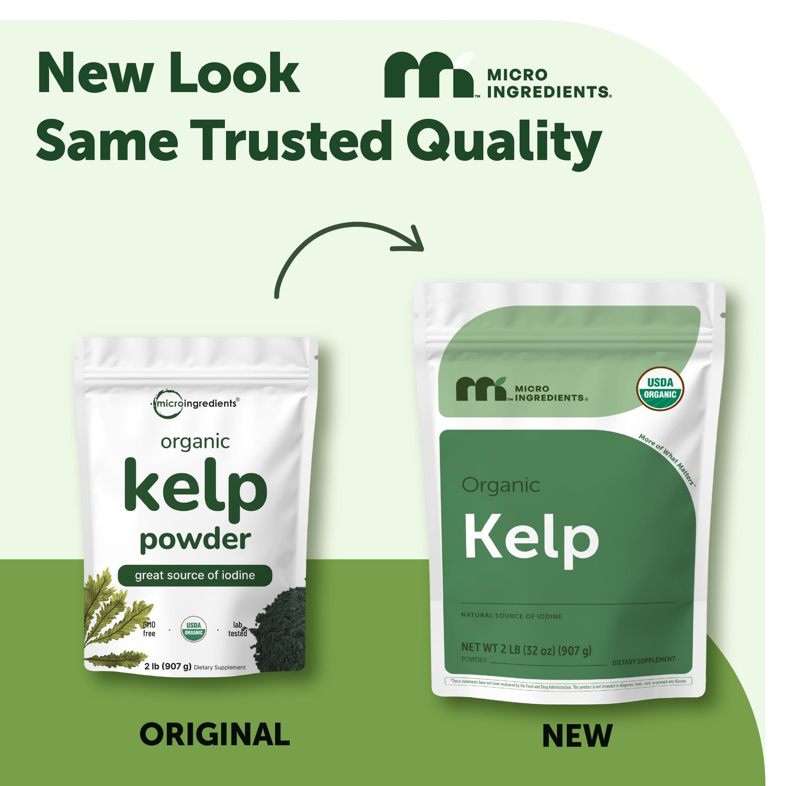 Micro Ingredients Organic Kelp Powder, 2 lb | Whole Plant 2 Pound (Pack of 1)