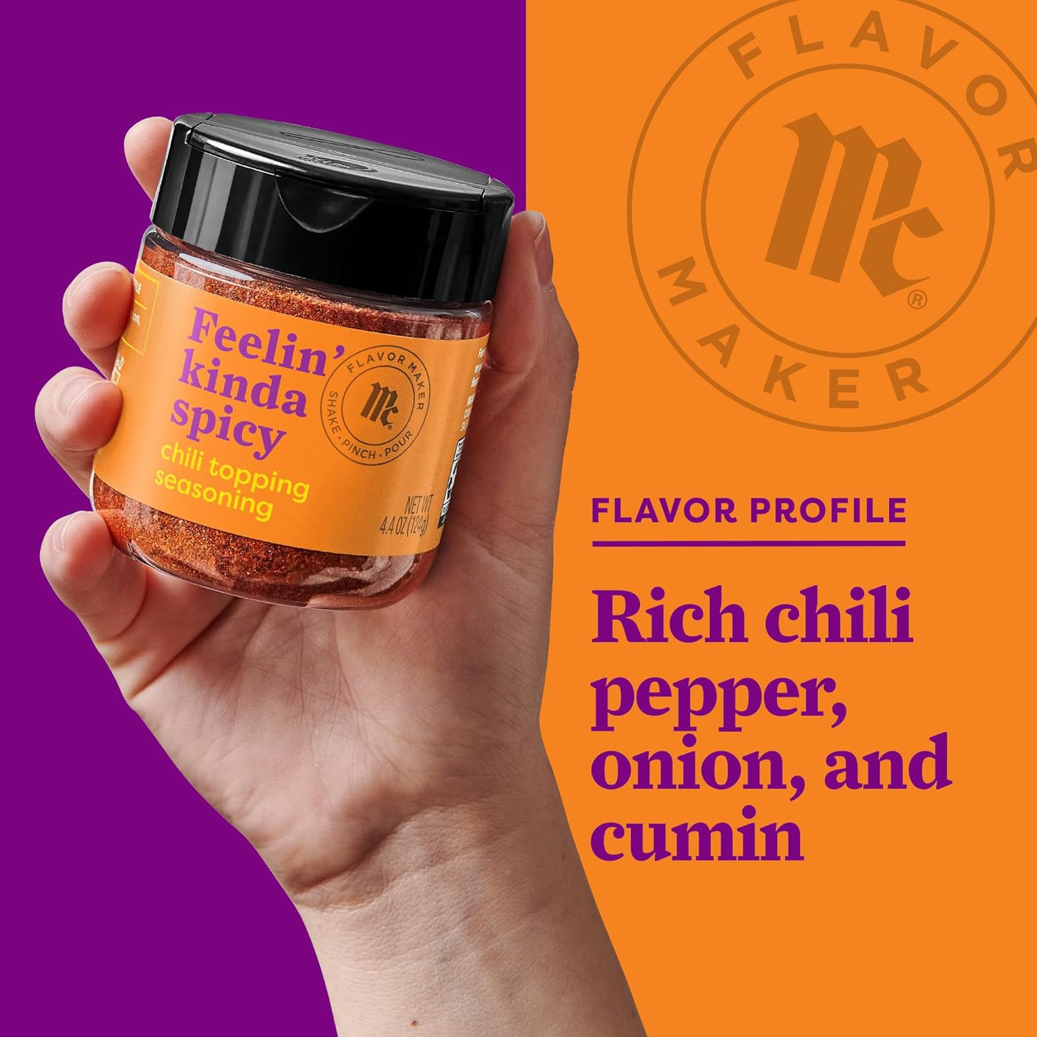 Chili Topping Seasoning, Flavor Maker, 4.4 oz