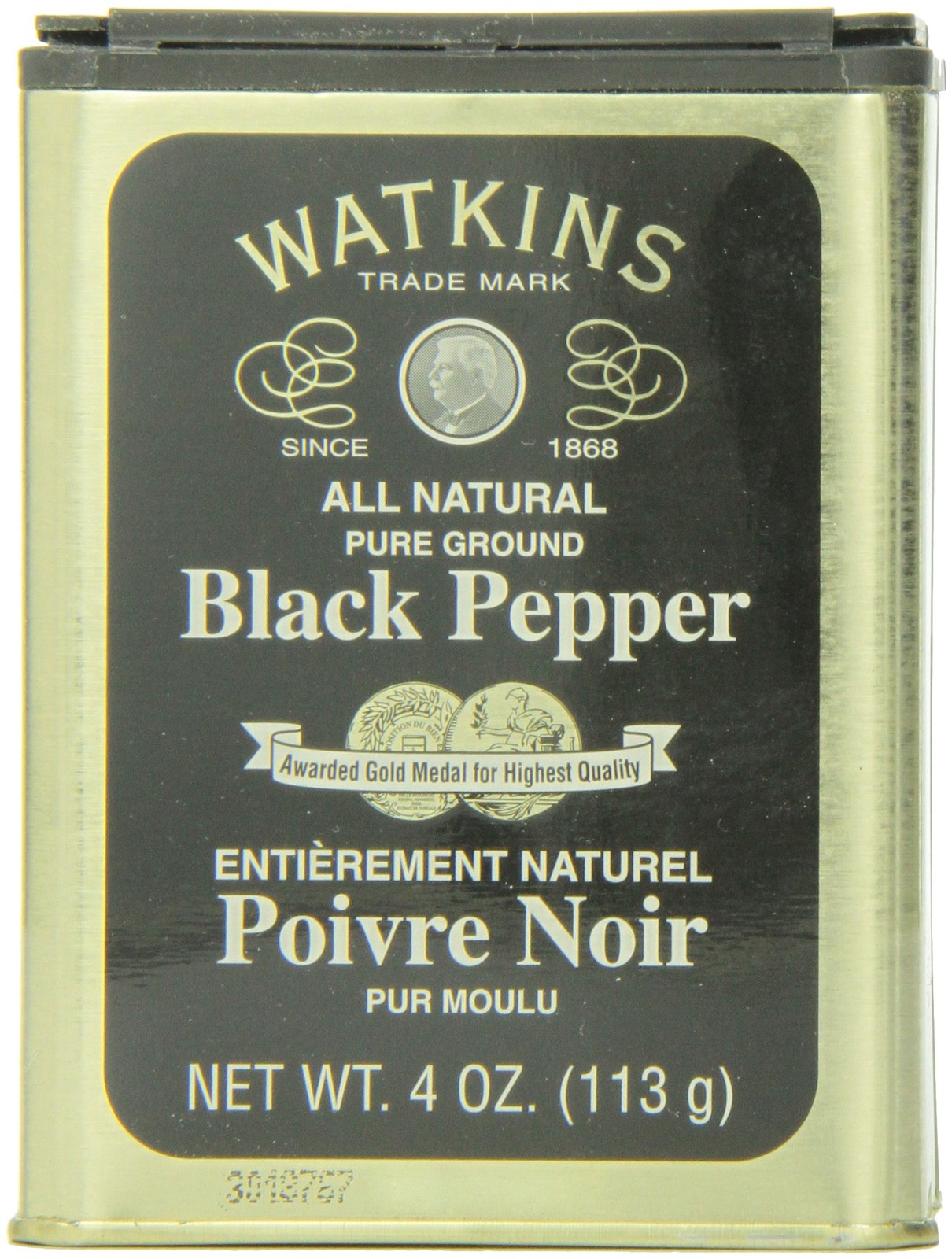Watkins Ground Black Pepper ( 4oz ) 4 Ounce (Pack of 1)