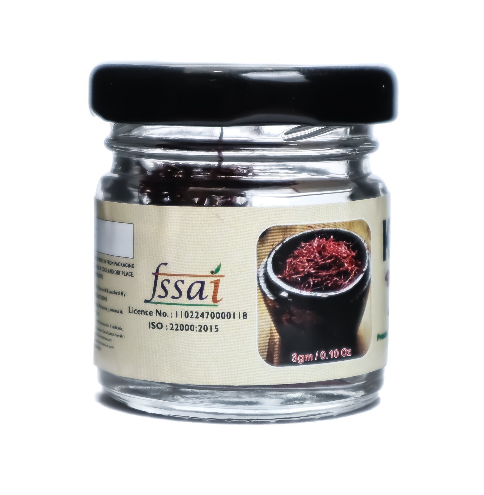 A+ Grade 3gm Kashmiri Saffron – Premium Pure Red Kesar Threads Spice Box Saffron