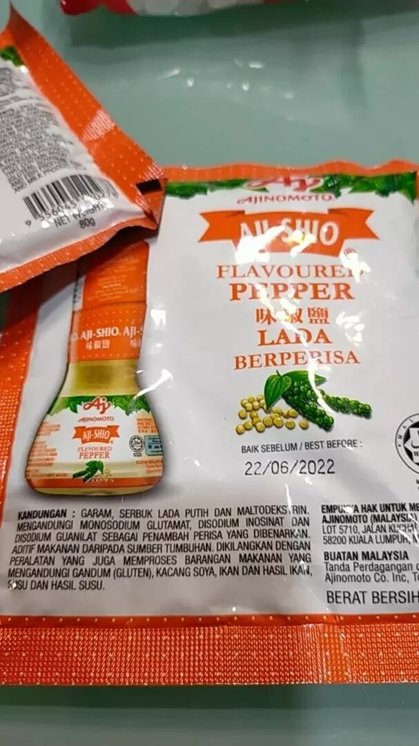 Ajinomoto Aji-Shio Flavoured White Pepper Refill Pack 40g x 6packs