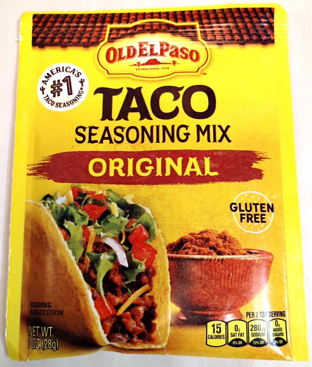 Old El Paso Original Taco Seasoning Mix 1 oz Packet Tex Mex Beef Seasoning NEW