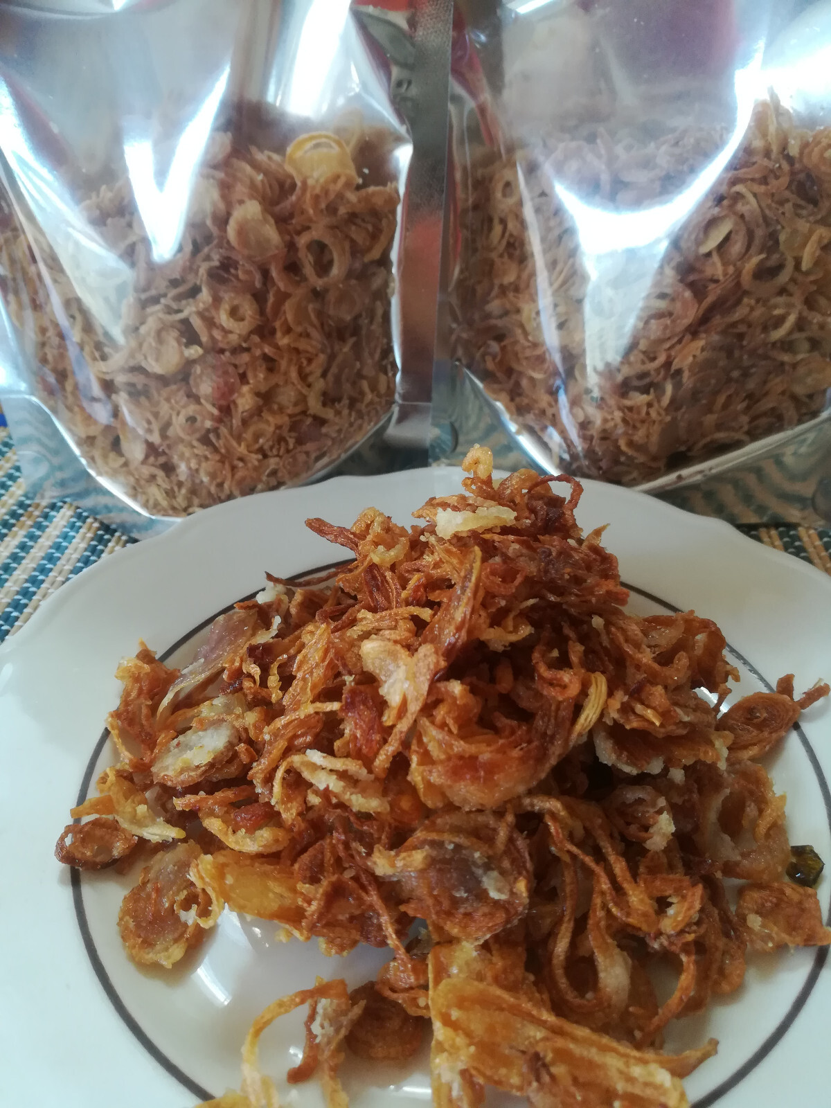  Fried Red Onion Shallot with chille 200 gr  balinese stly usa seller
