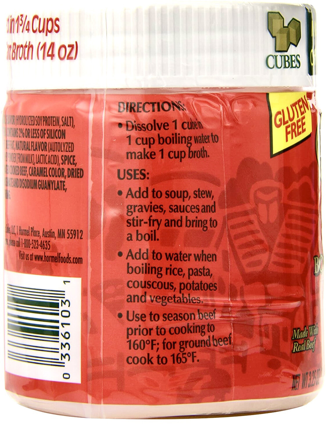 6x Herb Ox Beef Bouillon Cubes 3.25 Oz – 25 Cubes Per Jar.