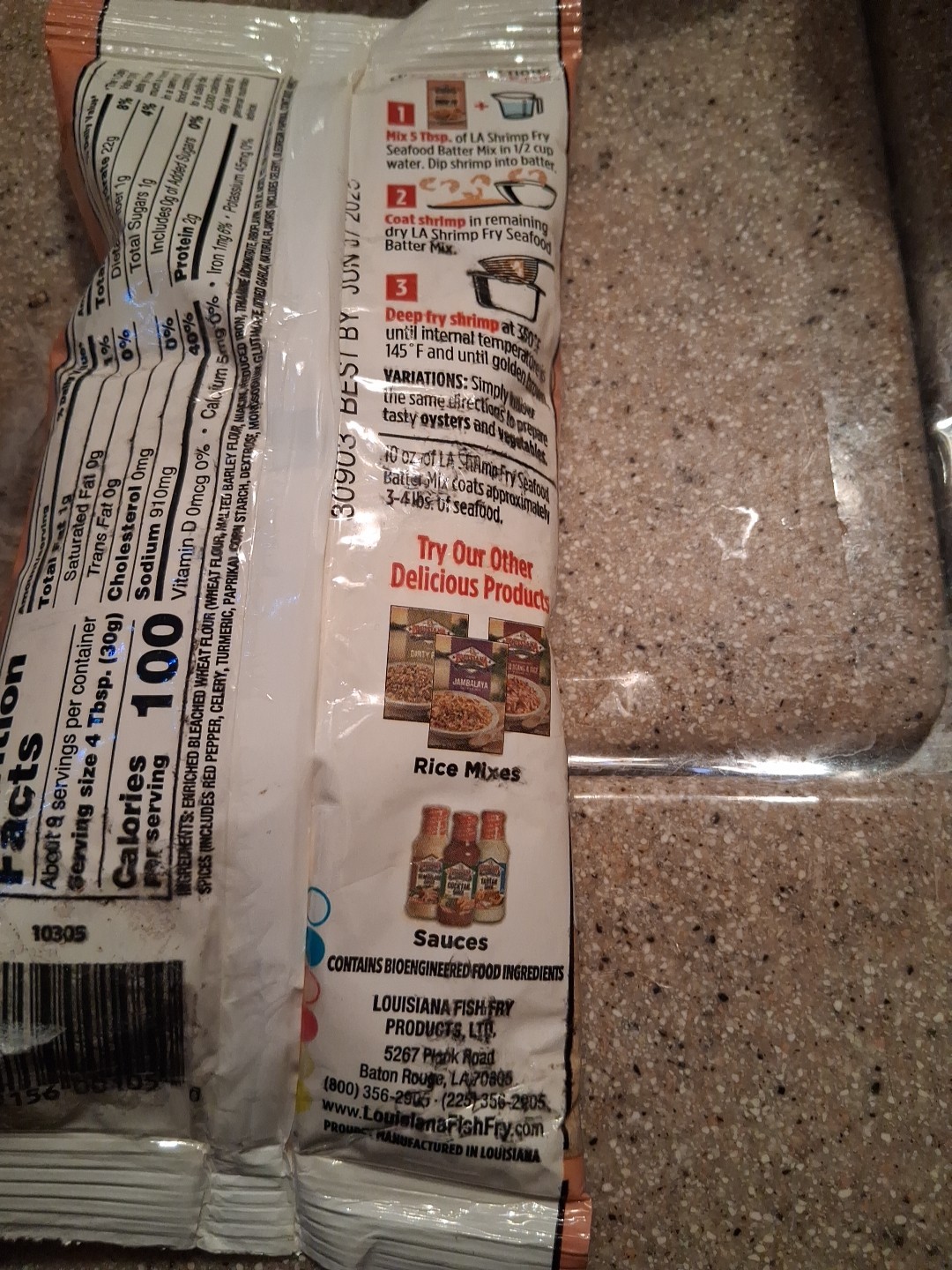 1 Package louisiana seasoning shrimp fry batter mix 10oz each ex 2025