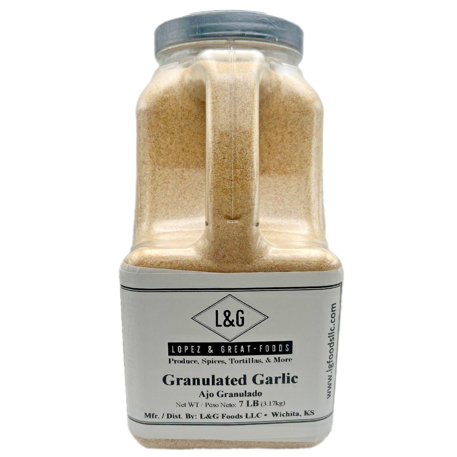 LG Foods – Granulated Garlic in Jar (Large/Bulk Restaurants Size) 7lbs