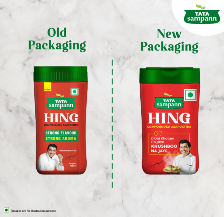 Tata Sampann Hing Powder 50g Compounded Asafoetida Bandhani Hing Strong Aroma