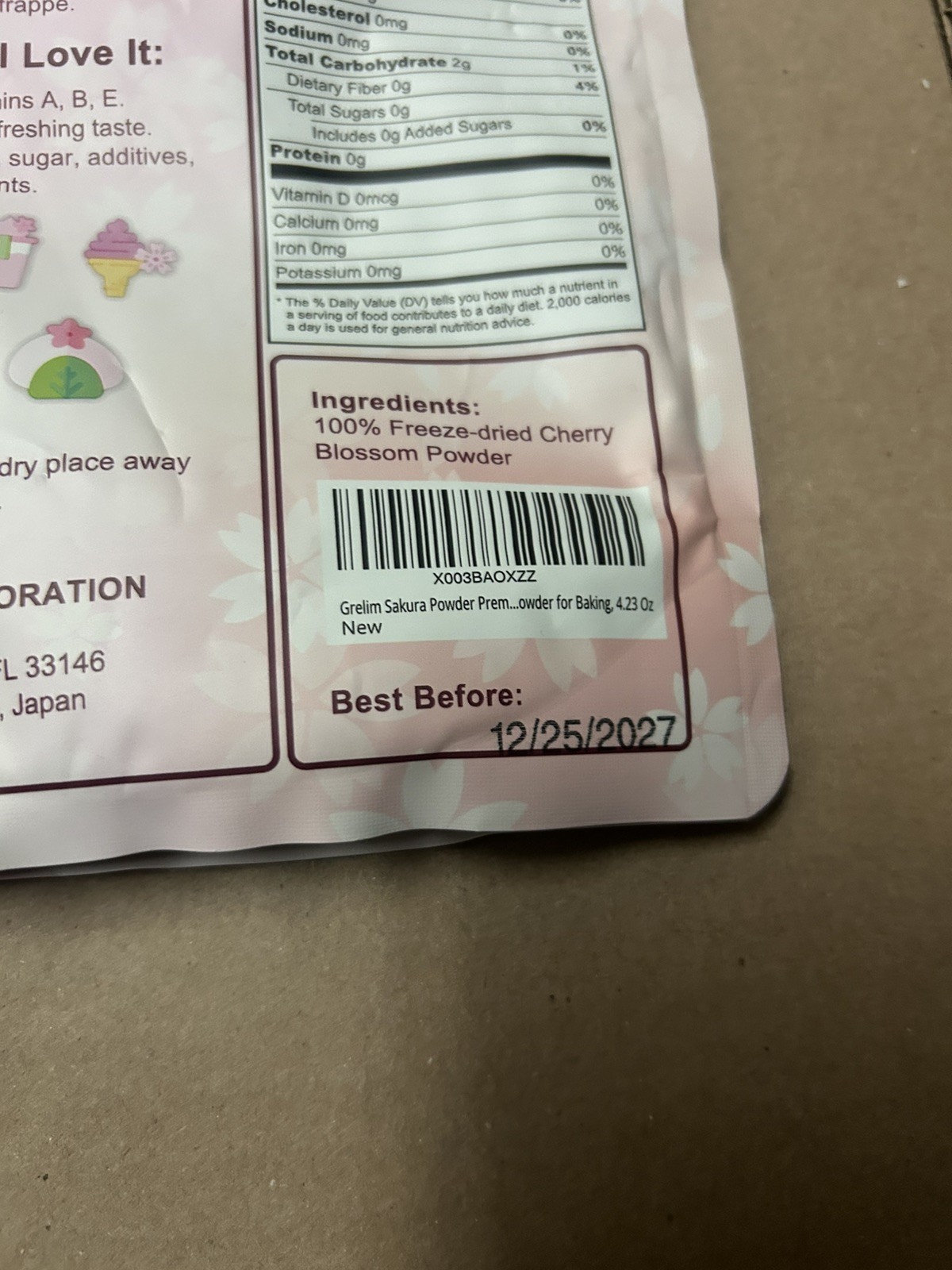 Grelim Sakura Premium Original Cherry Blossom Powder 4.23 oz EXP 12/2027