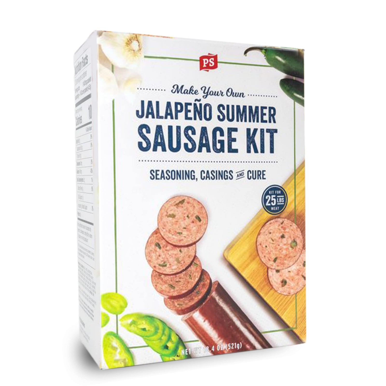 Jalapeno Summer Sausage Kit – Includes Sausage Seasoning Mix, Cure, and Casin…