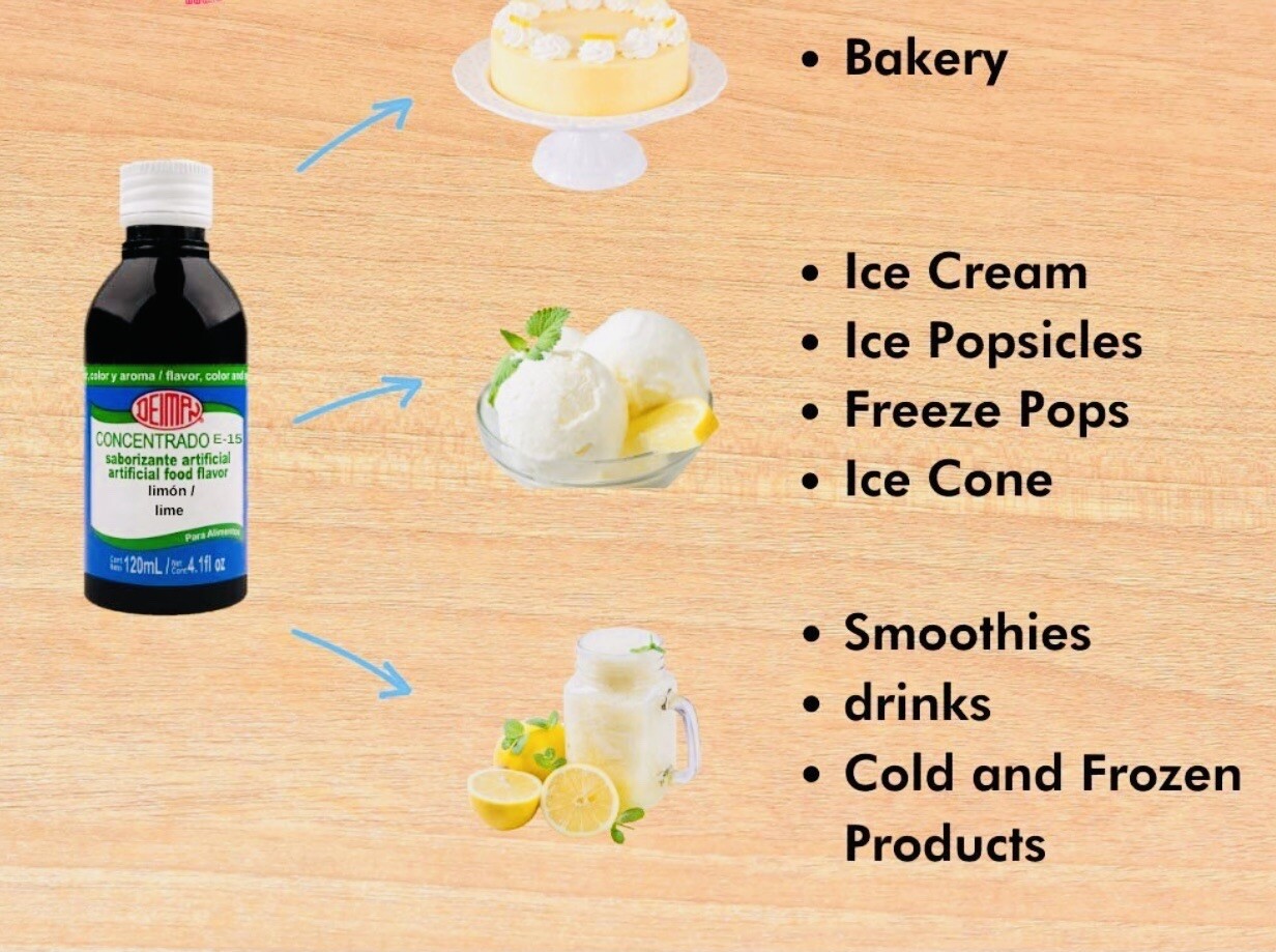 limon lime DEIMAN SABOR FLAVOR COLOR AROMA artificial CONCENTRATE 4.1 oz