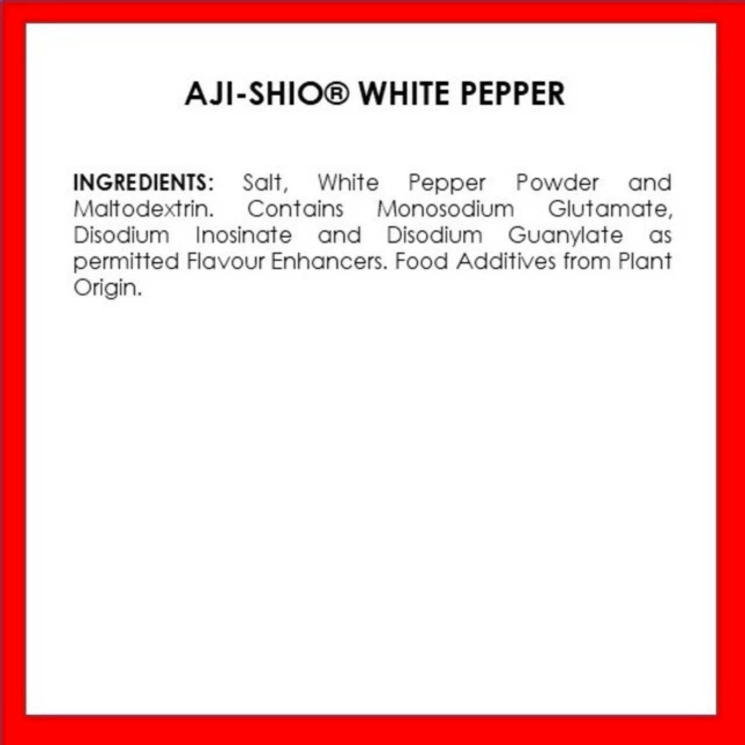 Aji-Shio DUO White Pepper x5 + Black Pepper x5 Refill Packs 40g (10 Packs Total)