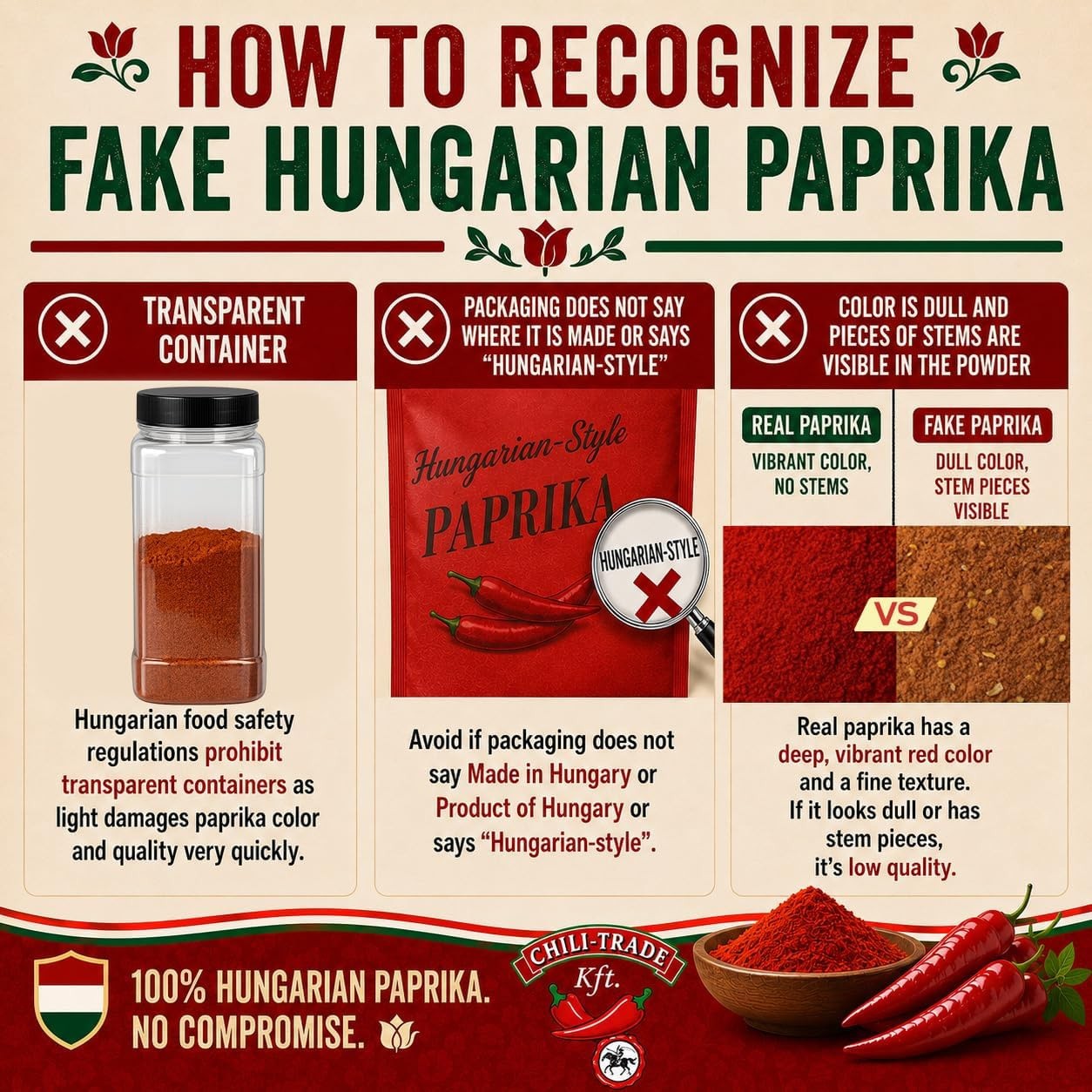 Hungarian Sweet Smoked Paprika (8.8oz/250g) Imported from Kalocsa, Hungary