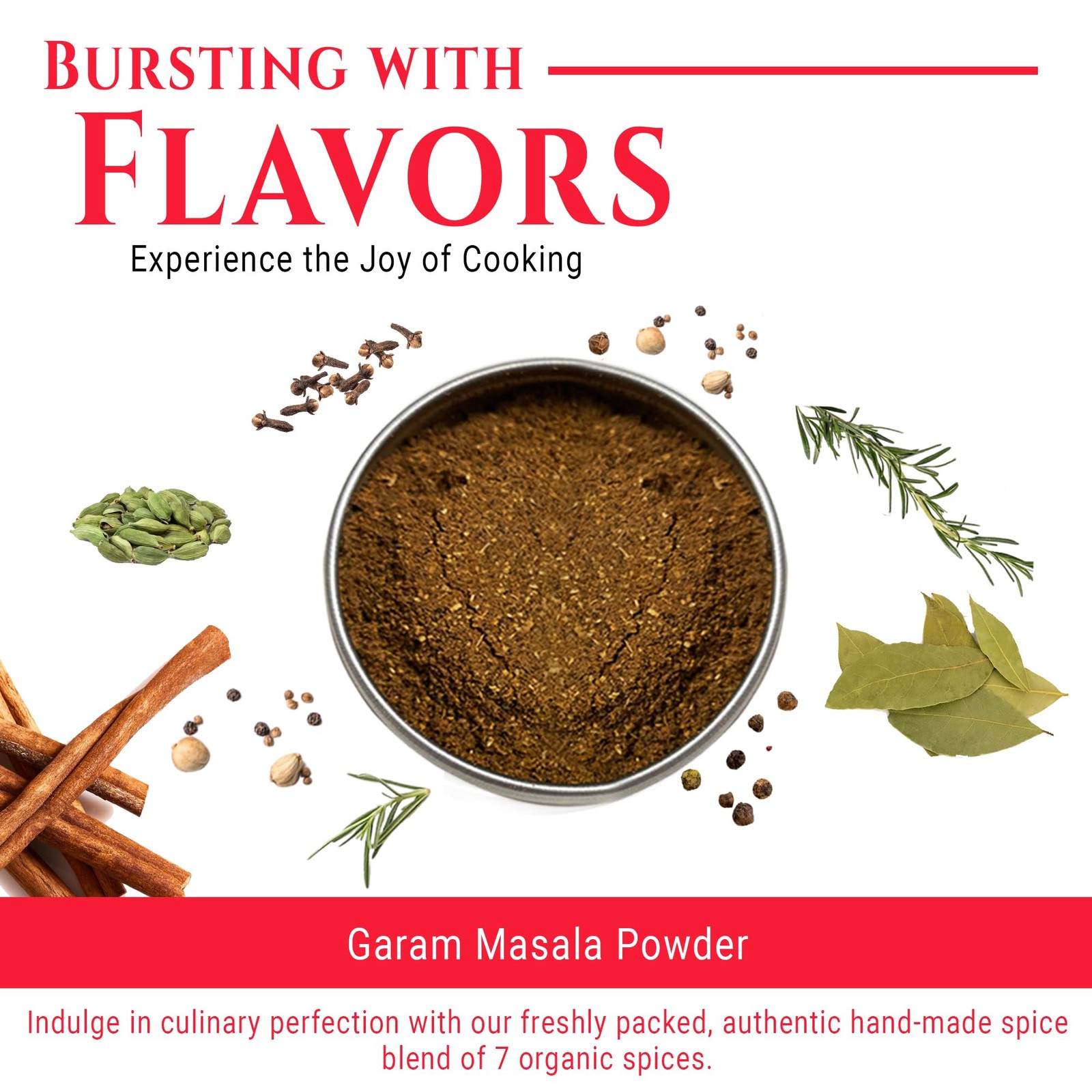 Garam Masala Powder Indian Food Seasoning, Organic 7 Spice Blend, All Natural…
