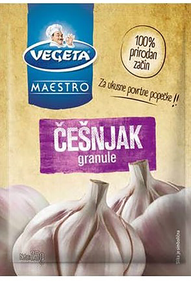 VEGETA MAESTRO Podravka Seasoning GARLIC Granulated 25gr 5 UNITS MADE IN CROATIA