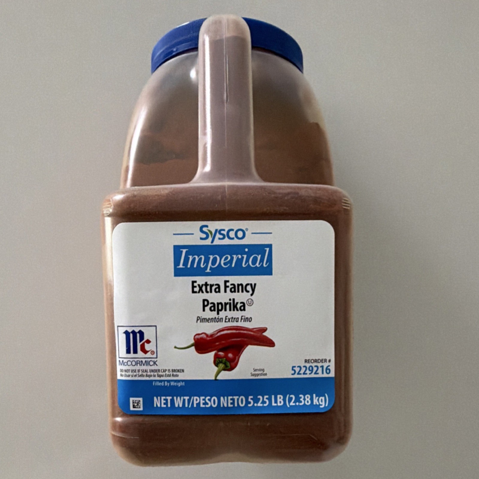 Sysco Imperial Extra Fancy Paprika Powder 5.25 lb (2.38 kg) MPN 5229216