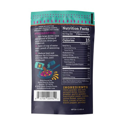 Seasoning Mild Taco 1.3 Oz (Case Of 12) by Siete