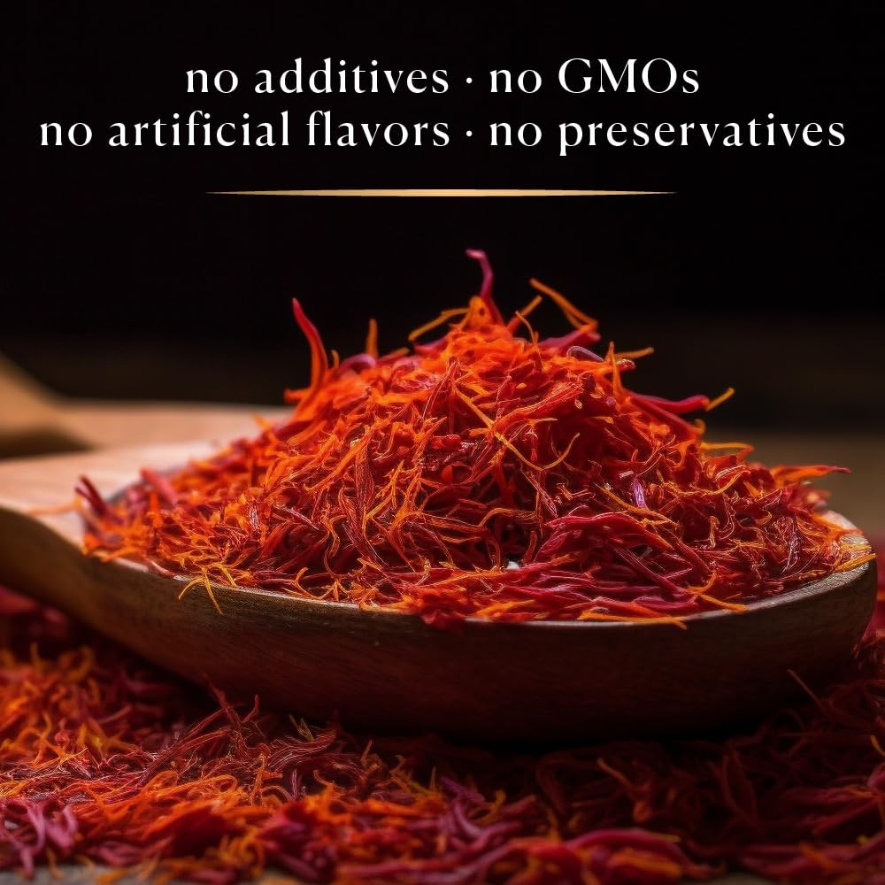 Cook’s, Premium Negin Grade Saffron Threads, Premium Dark Red Saffron Strands…