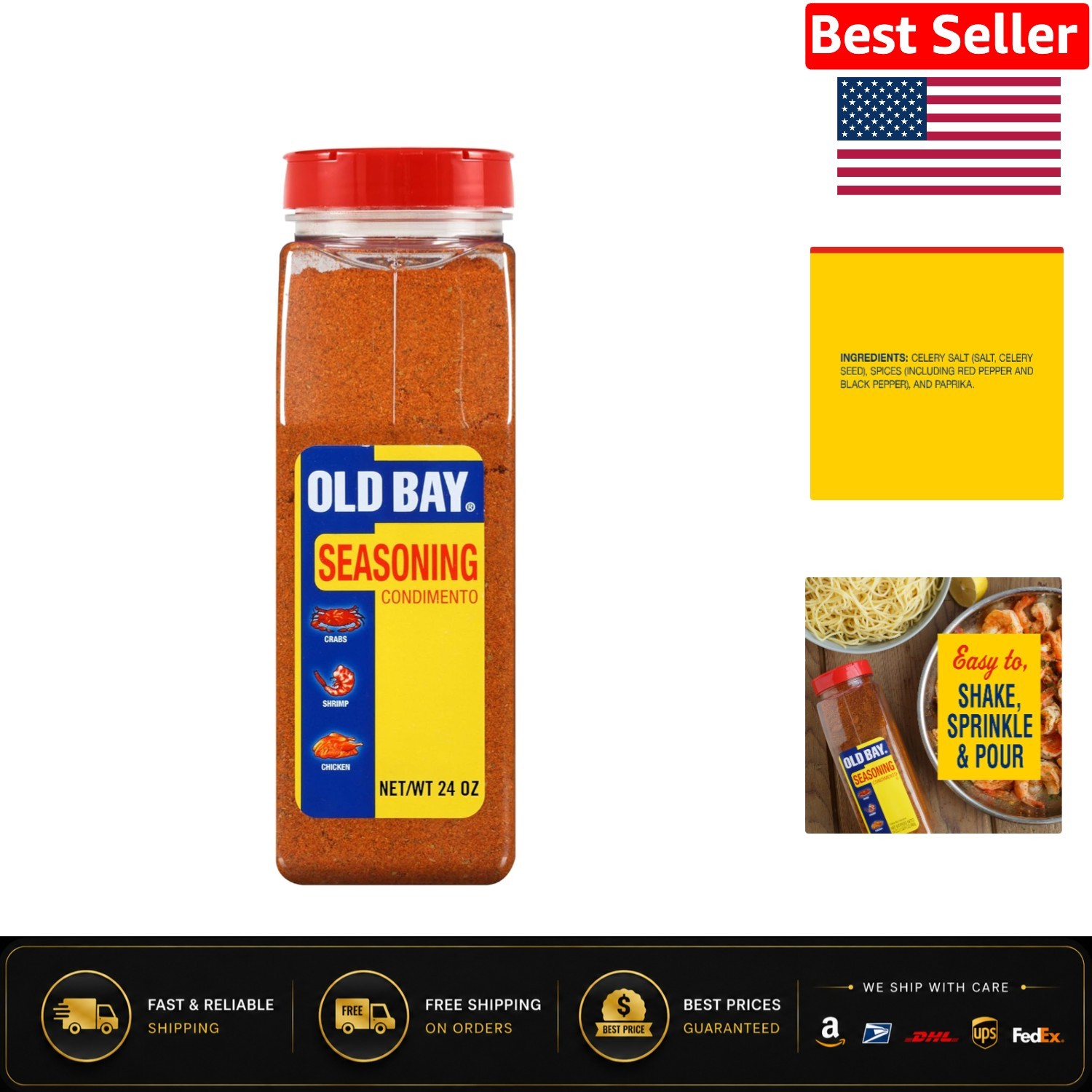 18 Spice Blend 24 oz Seafood Seasoning – Elevate Your Culinary Creations