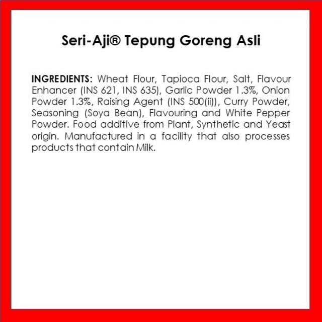 SEJI-AJI MALAY Fried Flour Spiced With Original Flavor 900g FREE 1 (150g)