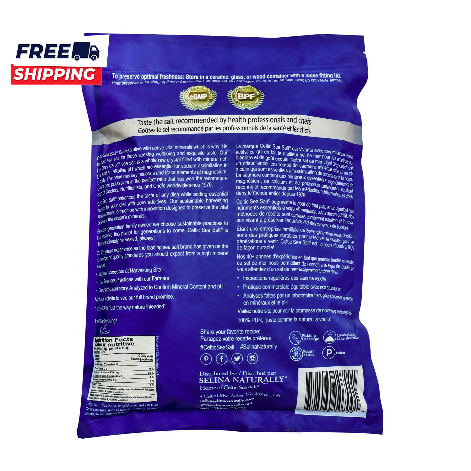 Light Grey Mineral Sea Salt 5 Lb Resealable Bag Unrefined Hydration