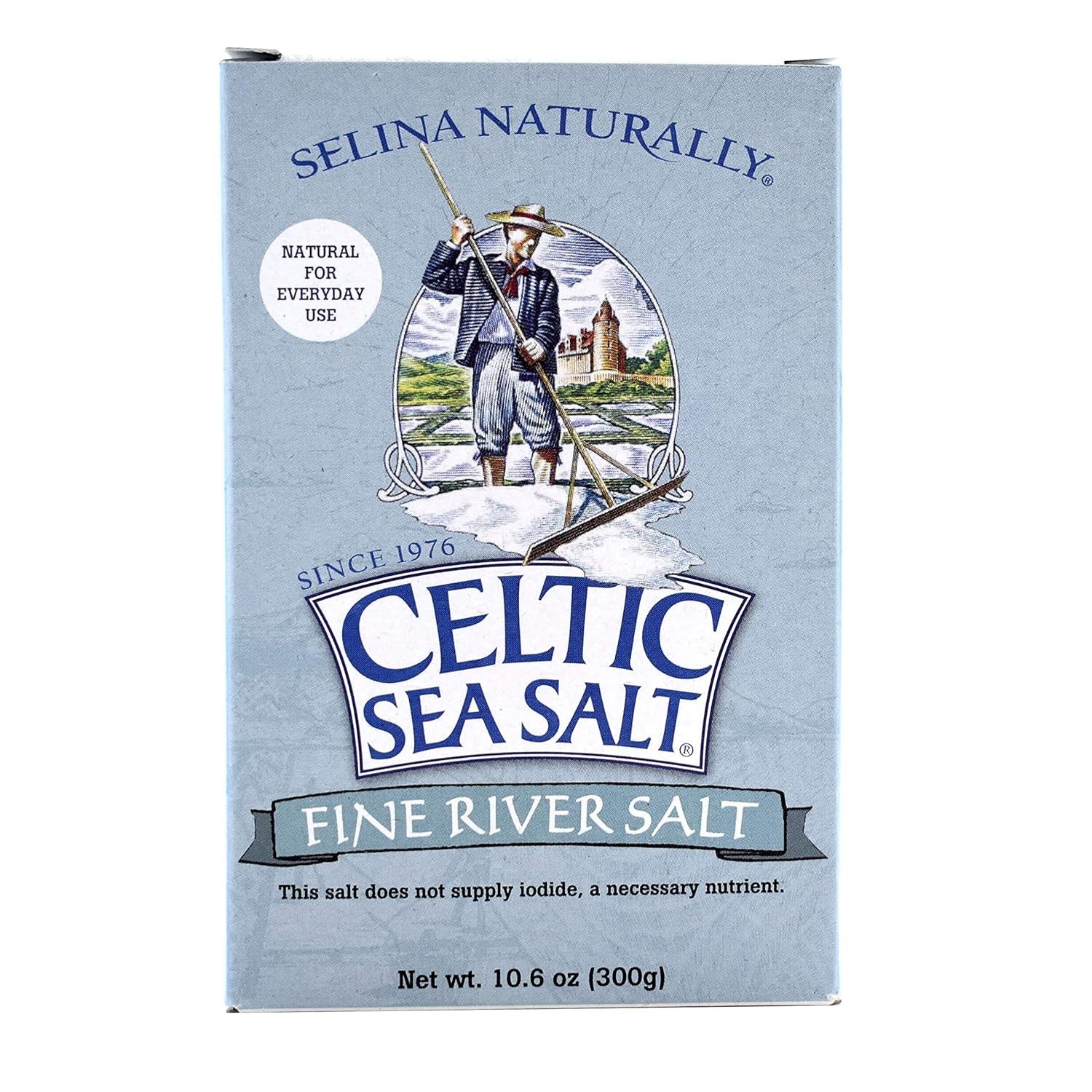 Celtic Sea Salt Fine Ground Salt 10.6 Oz with Measuring Spoon Set
