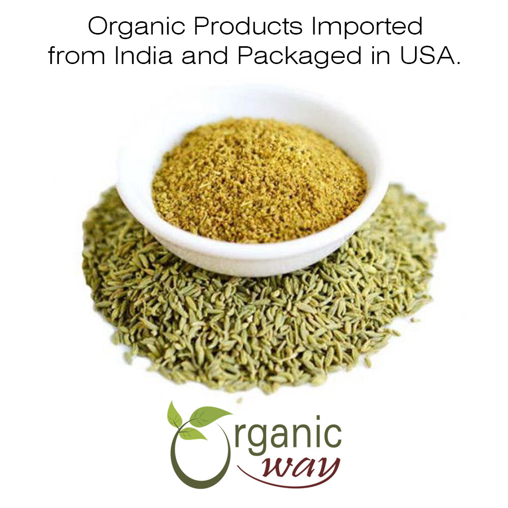 Organic Way Fennel Seed Powder – Organic, Kosher & USDA Certified (1LBS / 16Oz)