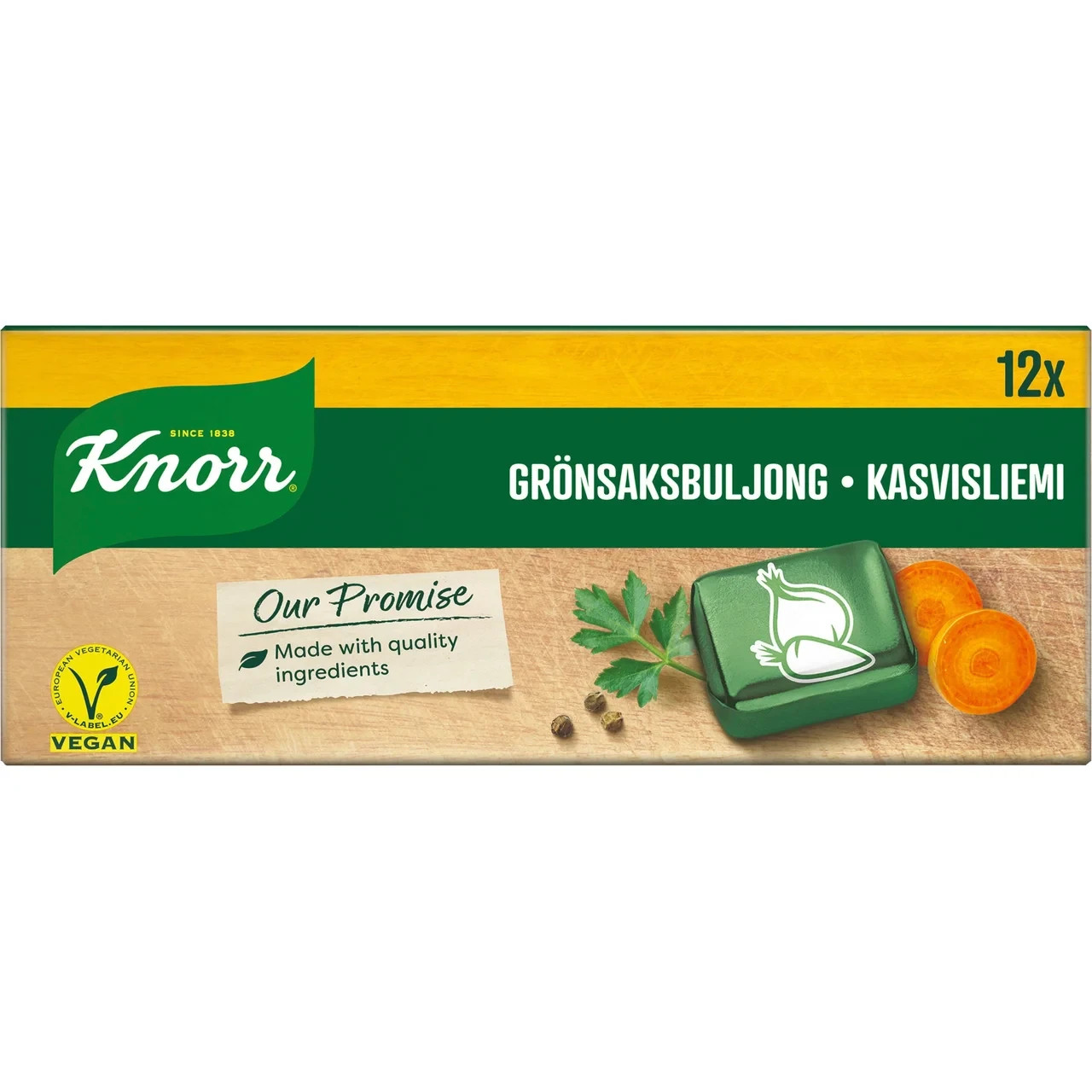 3x Knorr Vegetable Stock Cubes 12x10g (36 Cubes) Grönsaksbuljong