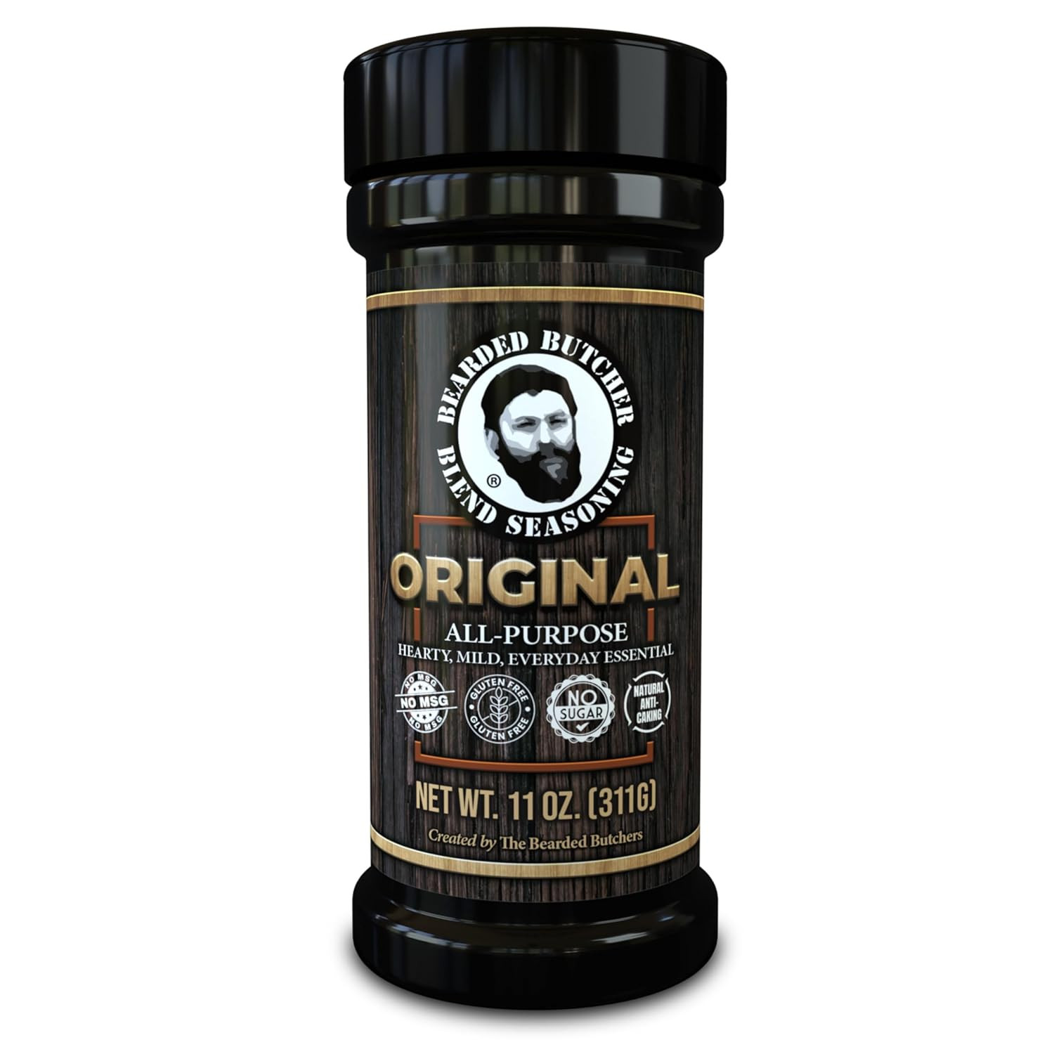Bearded Butchers Blend Original Seasoning, 11 Oz Shaker – All-Purpose Spice for