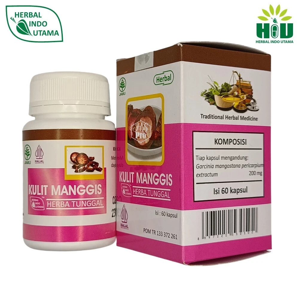 Kulit Manggis Powder Caps Natural Organic Herb Spice Fresh Pure Hygienic Premium