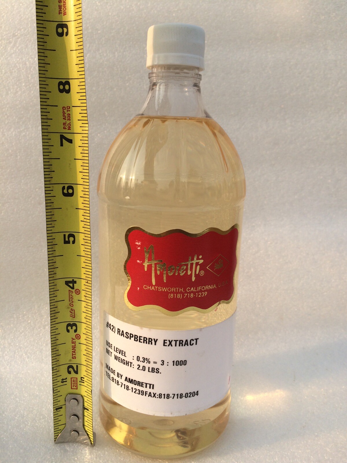 Amoretti Raspberry Extract 2 lbs (32oz) Bottle Concentrated
