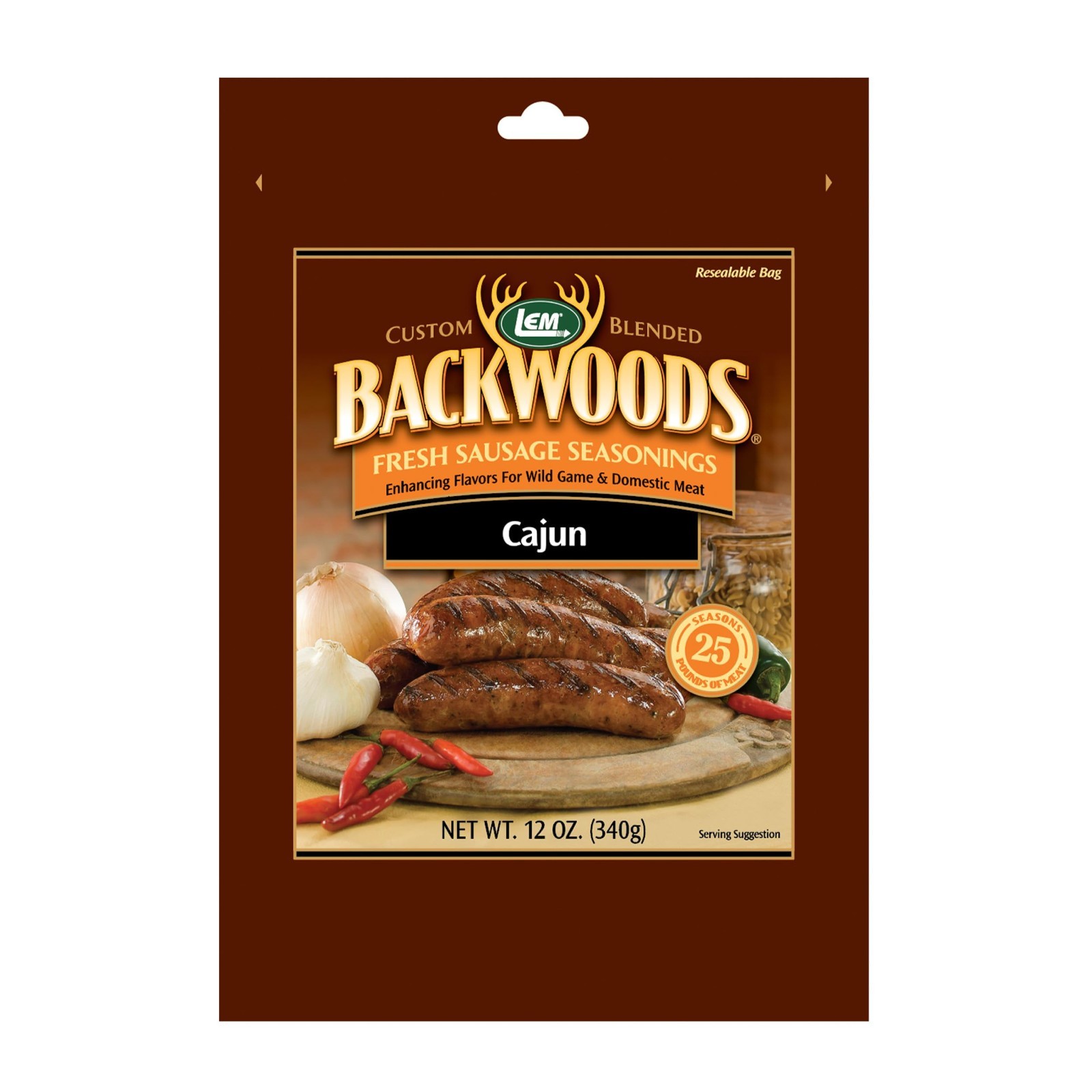 Cajun Sausage Seasoning for Wild Game & Domestic Meat, 12oz – Seasons 25lbs