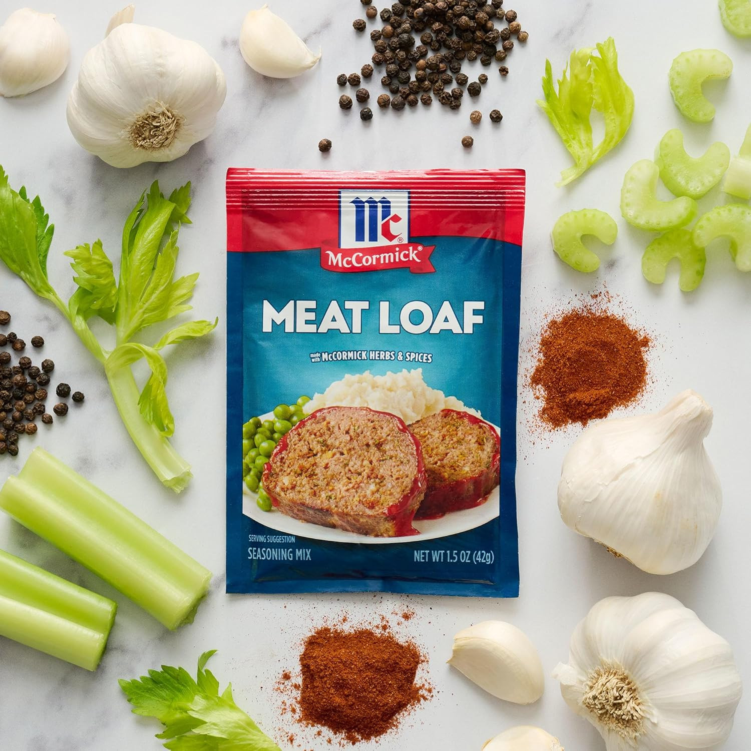 Mccormick Meat Loaf Seasoning Mix 1.5oz Easy Blend for Homemade Meatloaf