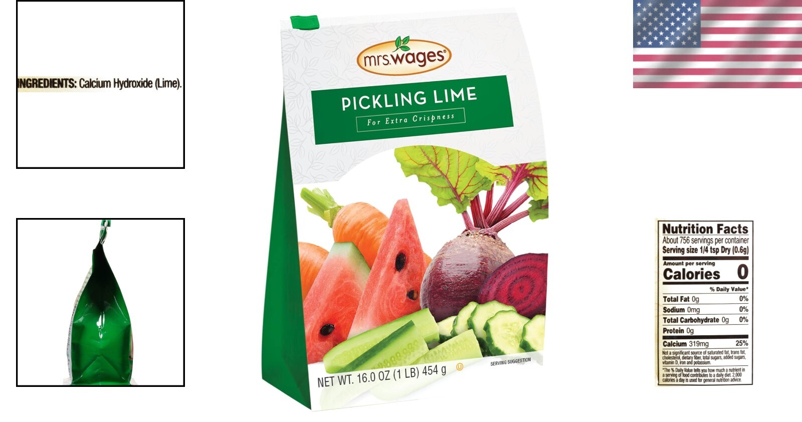Pickling Lime 1 lb – Make Crispy, Flavorful Homemade Pickles (Pack of 6)