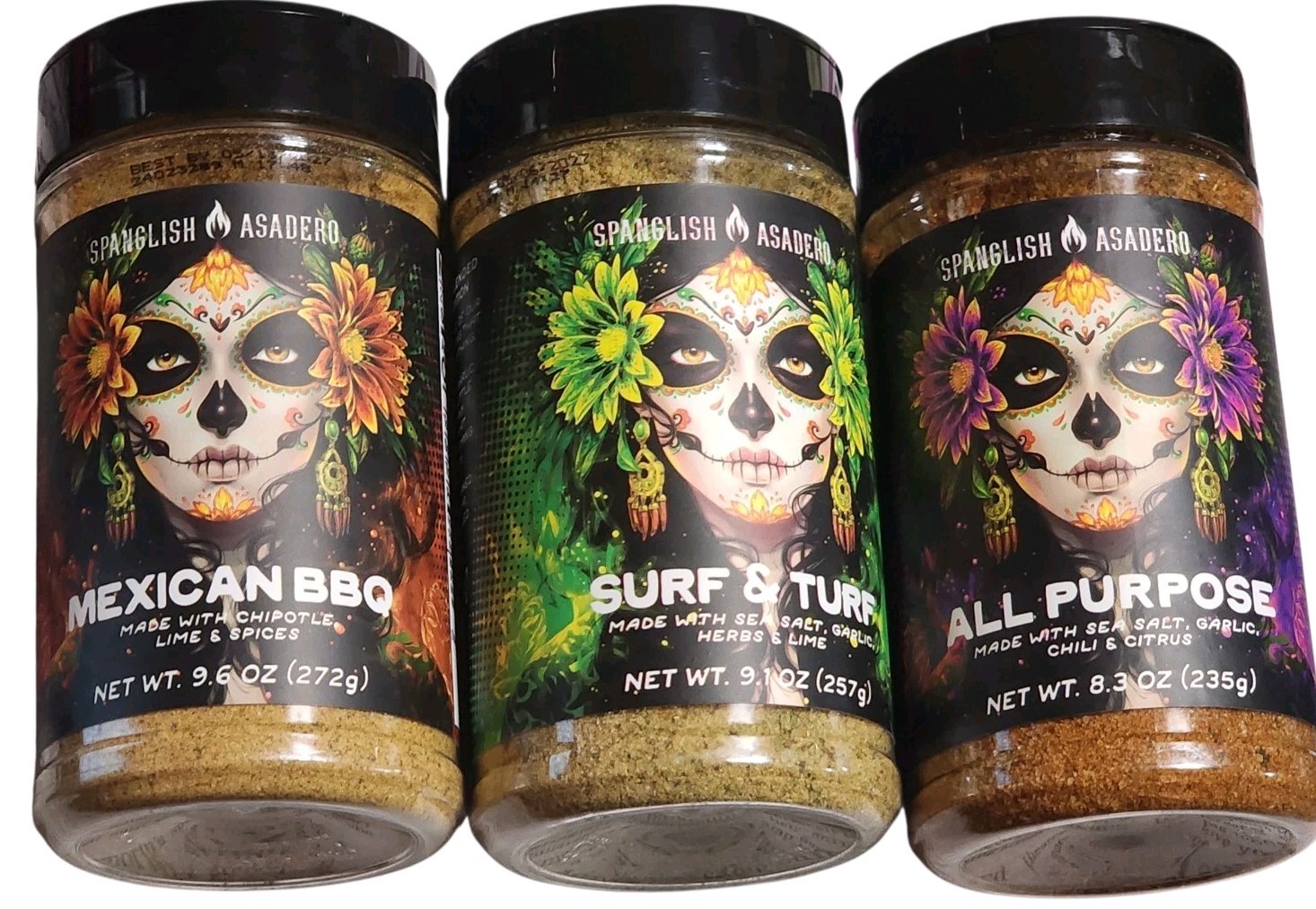 3 Pack Sasonador Riquisimo Spanglish Asadero Carne Surf&Turf Seasoning (272g )
