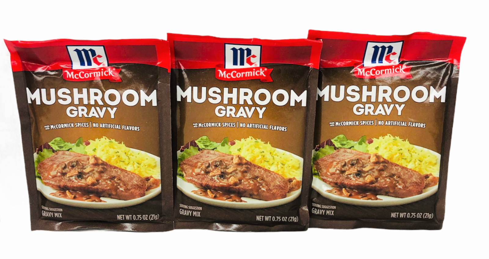 McCormick Mushroom Gravy Mix 0.75 oz (3 Pack)