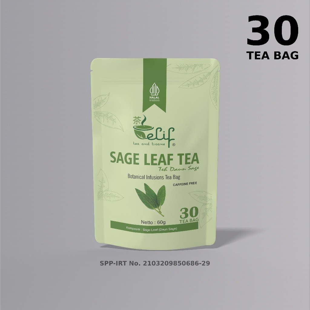Sage Tea 30 Bags Herbal Infusion For Daily Ritual Botanical Blend