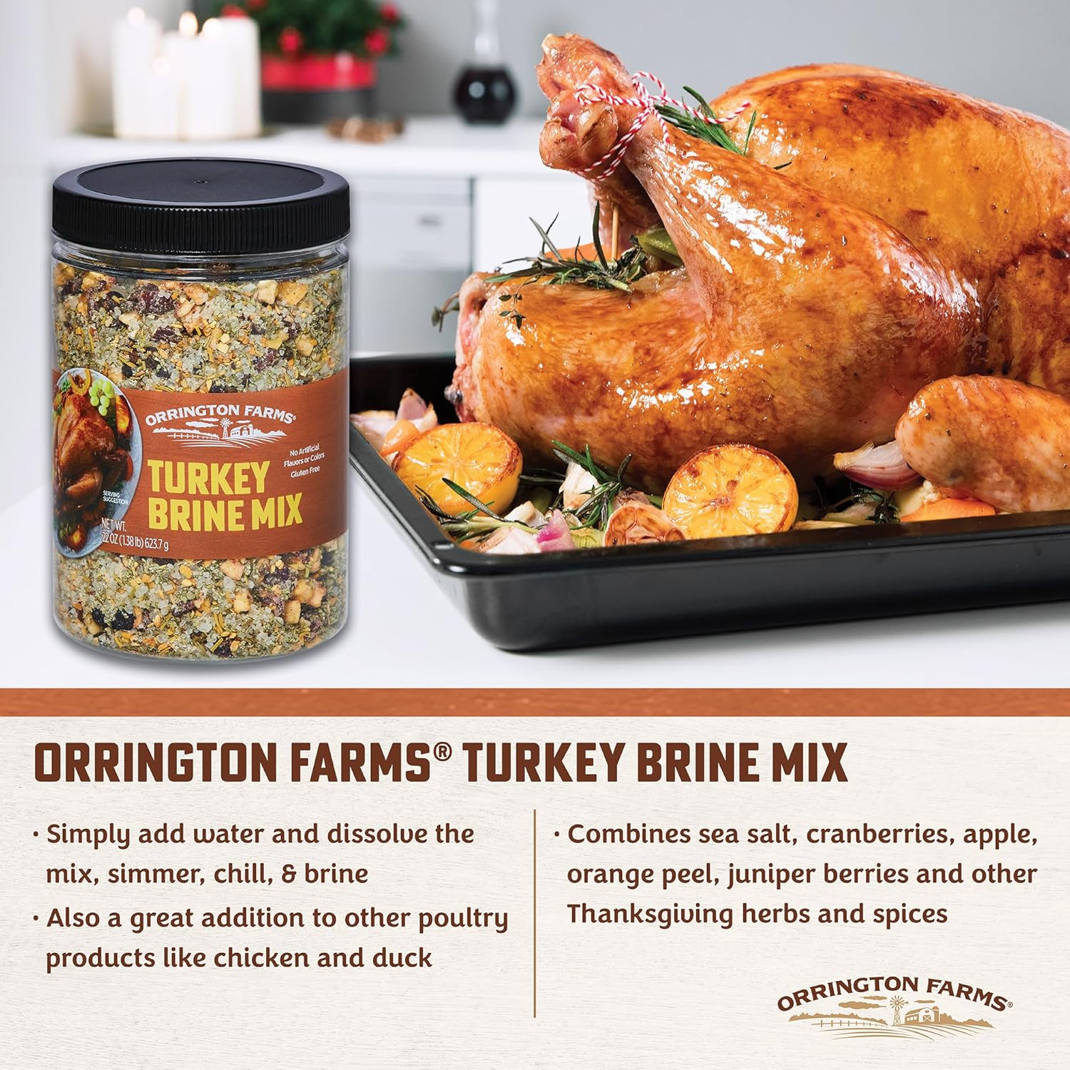 Turkey Brine Mix | Savory Blend of Sea Salt, Cranberries, Sage, Juniper Berri…
