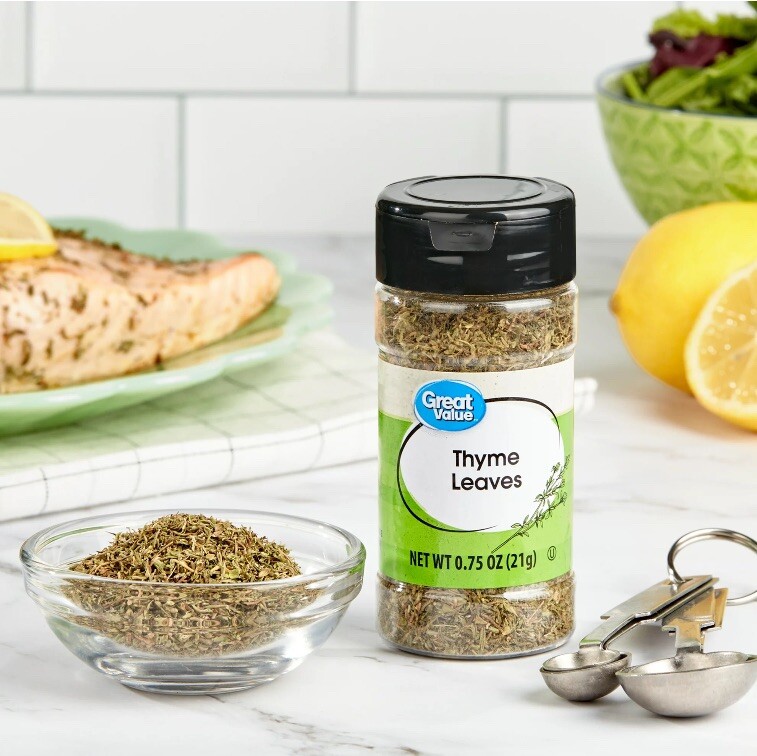 ❤️Great Value THYME LEAVES Seasoning, 0.75 Oz Cooking Kitchen Chef Spices