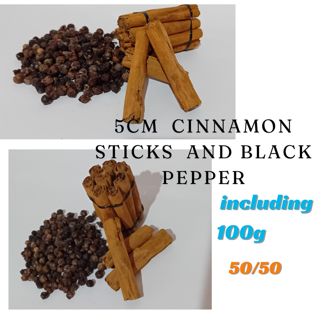 Organic Cinnamon Sticks & Black Pepper Seeds 100g ceylon Spice Pack – Homegrown
