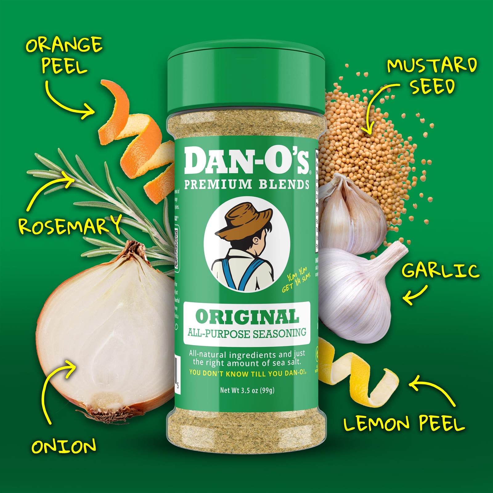 Dan-O’s Original Seasoning, 3.5 oz Bottle, Ounce (Pack of 1), No Color