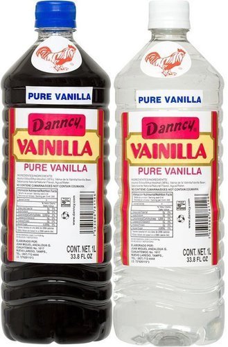 Danncy Pure Mexican Vanilla Extract 33oz Ea 1 Dark & 1 Clear Bottles Mexico