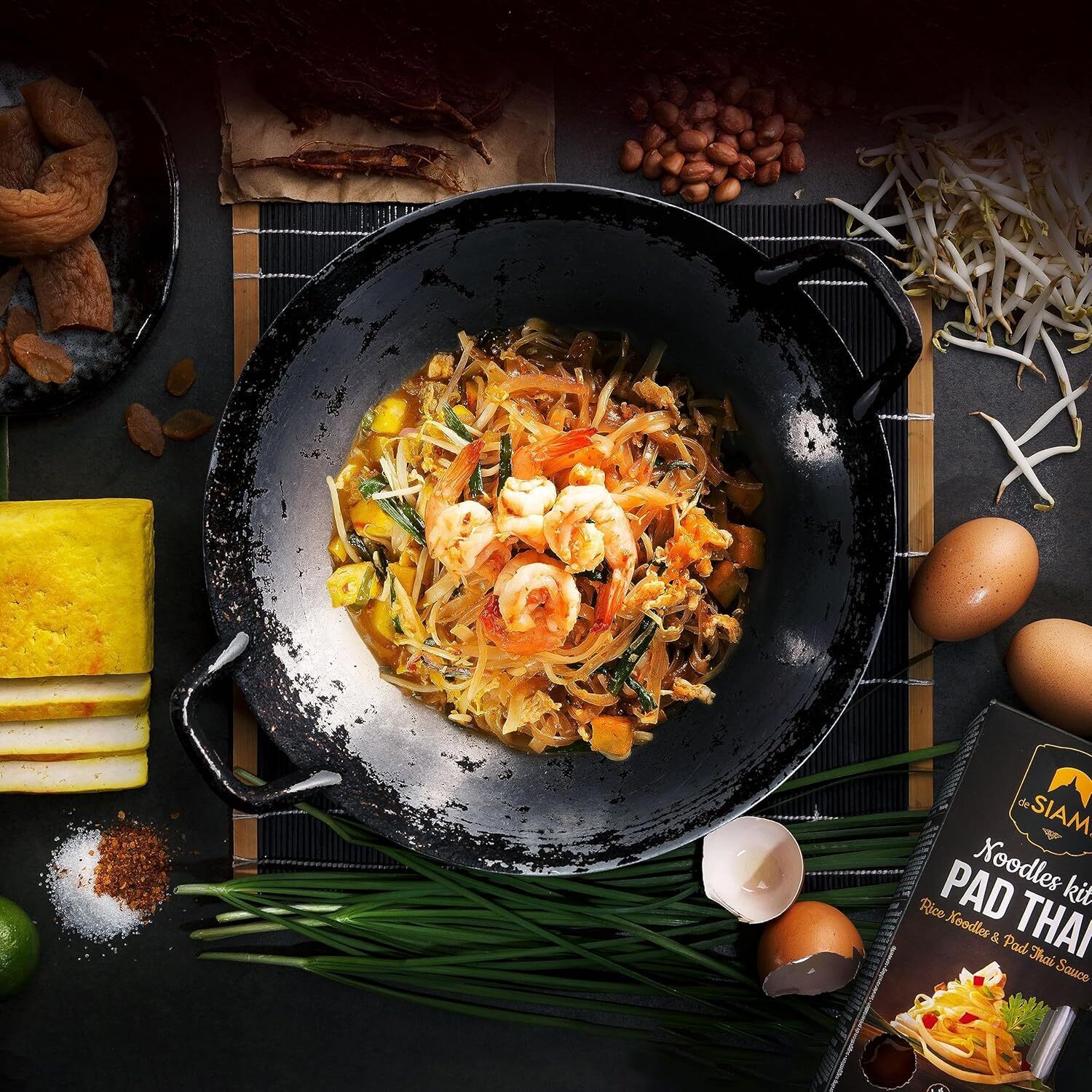 SIAM Pad Thai Noodles Cooking Set, 10.5 Ounce (Pack of 3)