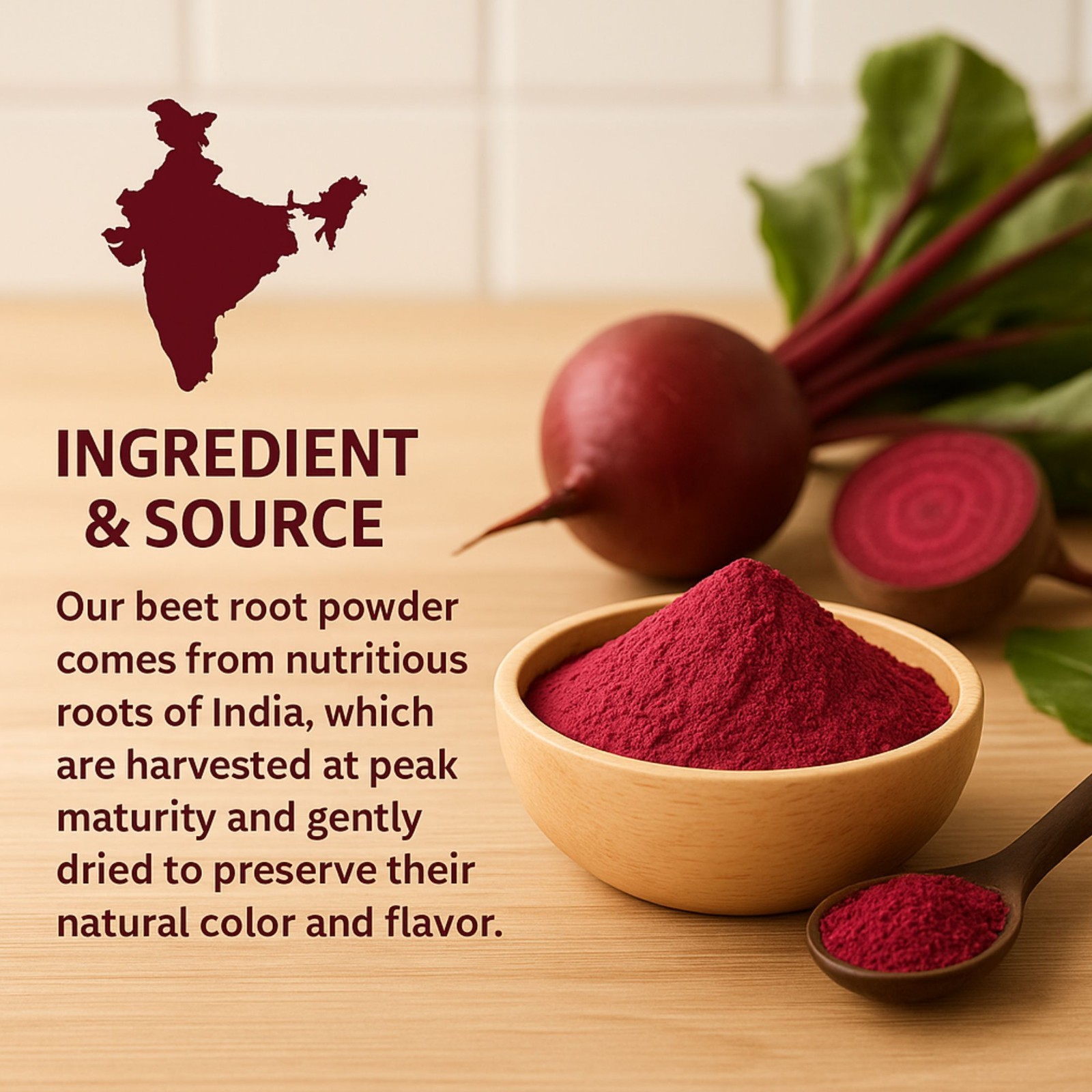 Beetroot Powder – 100% Pure Natural Superfood – Vibrant Color for Cooking- 5 LBS